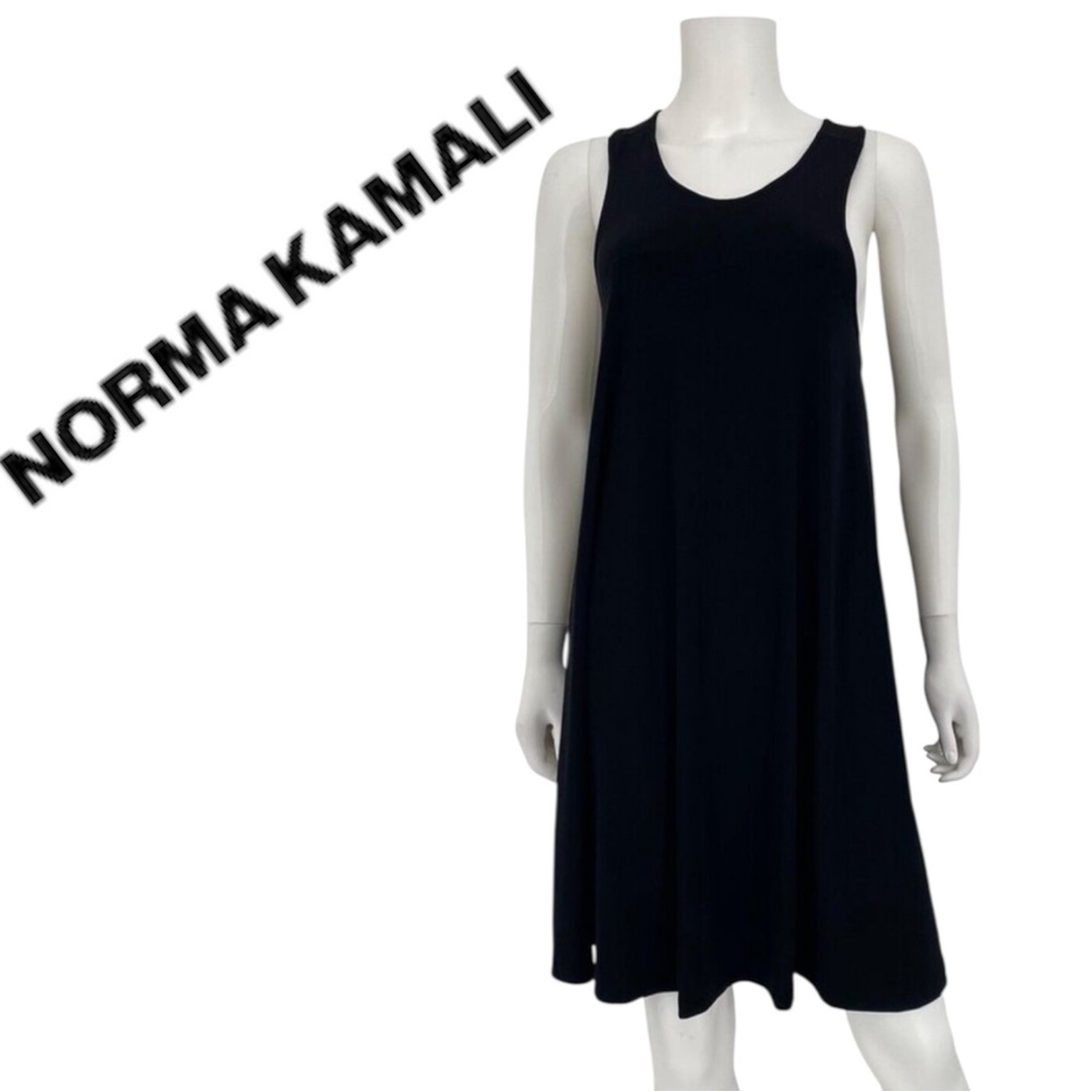 Norma Kamali Timeless A shape Sleveless size Large Black Dress